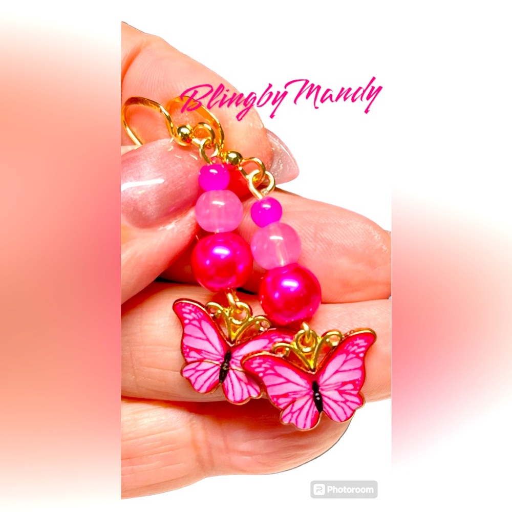 🦋Adorable butterfly gold earrings-charm earrings-betsey Johnson style